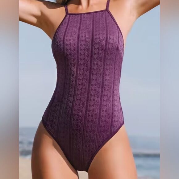 Cupshe sky purple criss cross one piece swimsuit various sizes - Picture 1 of 3